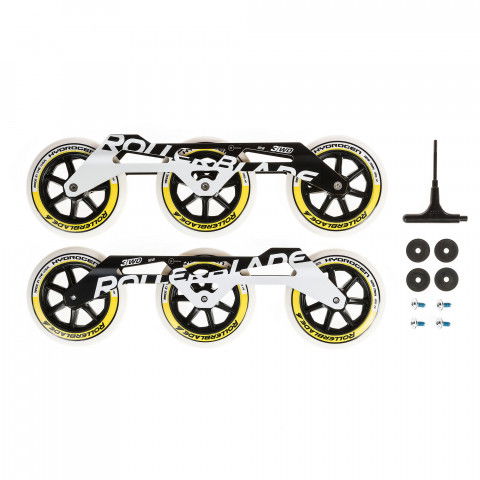 Promocje - Szyny do rolek Rollerblade 3WD Marathon Pack - Czarno/Złote - Zdjęcie 1