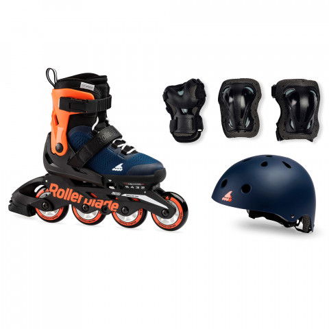 Rolki - Rolki Rollerblade Microblade Cube - Granatowo/Pomarańczowe - Zdjęcie 1