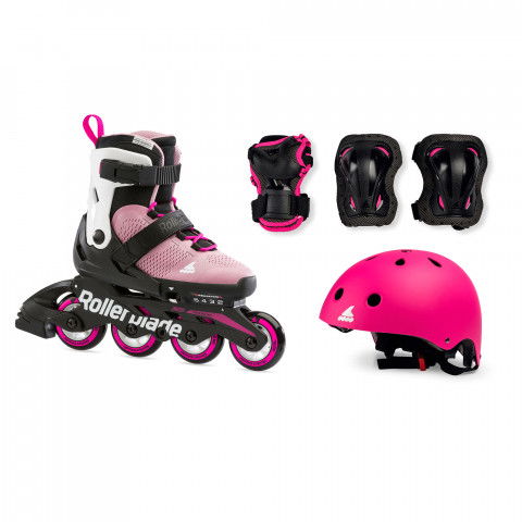 Rolki - Rolki Rollerblade Microblade Cube G - Różowo/Białe - Zdjęcie 1