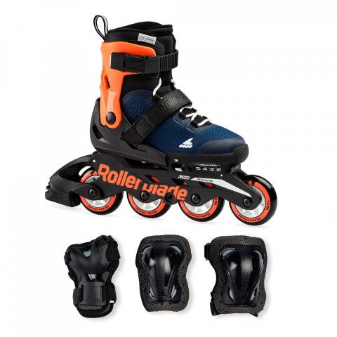 Rolki - Rolki Rollerblade Microblade Combo - Granatowo/Pomarańczowe - Zdjęcie 1