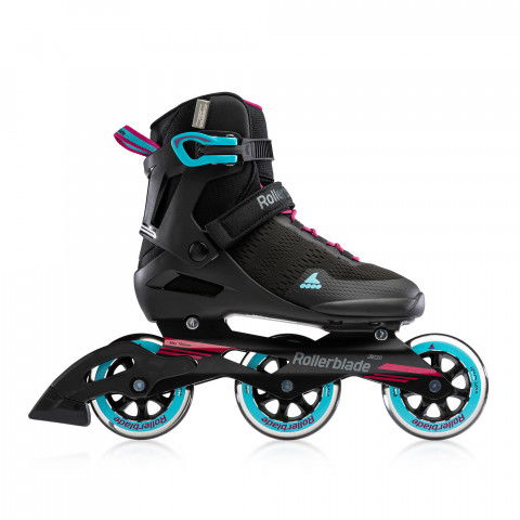 Rolki - Rolki Rollerblade Sirio 100 3WD W - Czarno/Błękitne - Zdjęcie 1