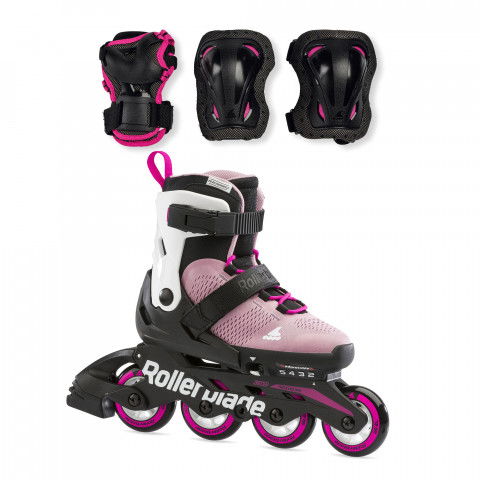 Rolki - Rolki Rollerblade Microblade Combo - Różowo/Białe - Zdjęcie 1