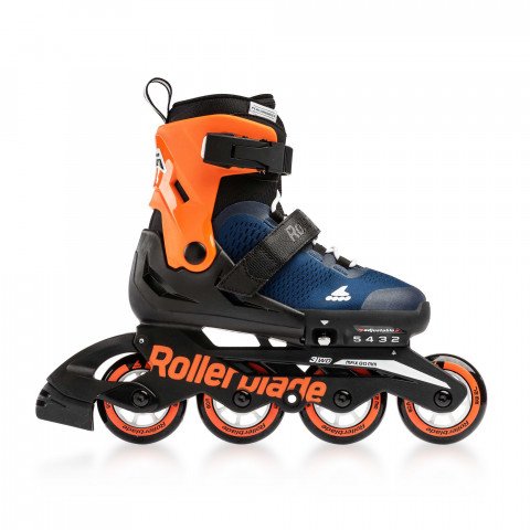 Rolki - Rolki Rollerblade Microblade - Niebiesko/Pomarańczowe - Zdjęcie 1
