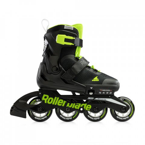 Rolki - Rolki Rollerblade Microblade - Czarno/Zielone - Zdjęcie 1