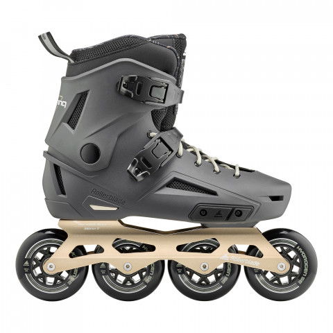 Rolki - Rolki Rollerblade Lightning 90 - Szaro/Złote - Zdjęcie 1