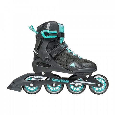 Rolki - Rolki Rollerblade Sirio 80 W - Czarno/Błękitne - Zdjęcie 1