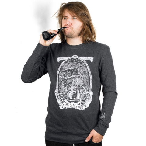 Bluzy - Bluza The Hive Ghost Ship Sweatshirt - Ciemno Szary - Zdjęcie 1