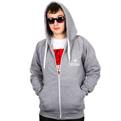 Bluzy - Bluza Usd Propaganda Zip Hoody - Szara - Zdjęcie 1