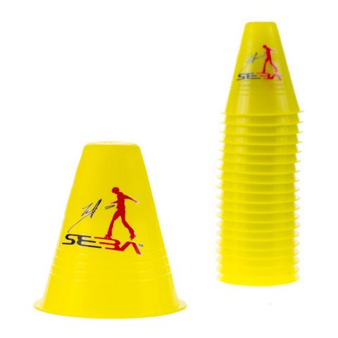 Kubeczki do Slalomu - Seba Slalom Cones Dual Density - Żółte (20 szt.) - Zdjęcie 1