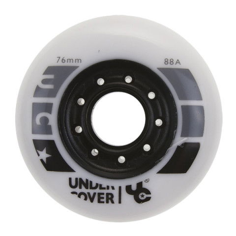 Kółka - Kółka do Rolek Undercover Powerblading 76mm/88a - White/Black (1 szt.) - Zdjęcie 1