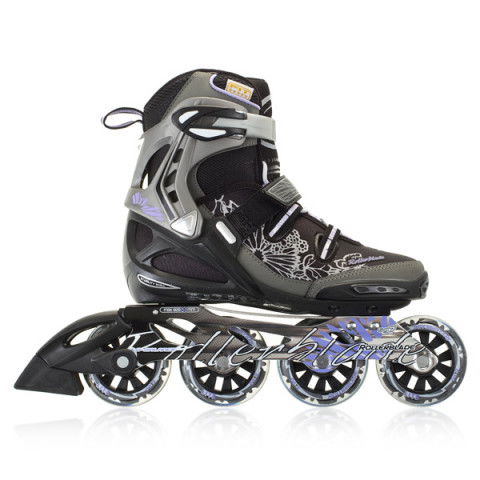 Rolki - Rolki Rollerblade Spark 80 Alu W 2013 - Czarno/Purpurowe - Zdjęcie 1