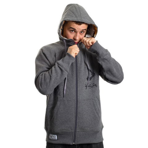 Bluzy - Bluza Intruz Islam Zip Hoodie - Szary - Zdjęcie 1