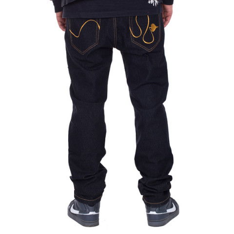 Spodnie - Intruz Diablo Jeans - Czarno/Złote - Zdjęcie 1