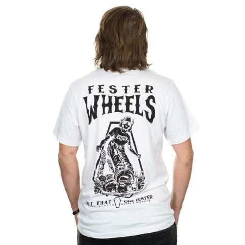 Koszulki - Koszulka Fester Wheels Damien Wilson Pro T-shirt - Biały - Zdjęcie 1
