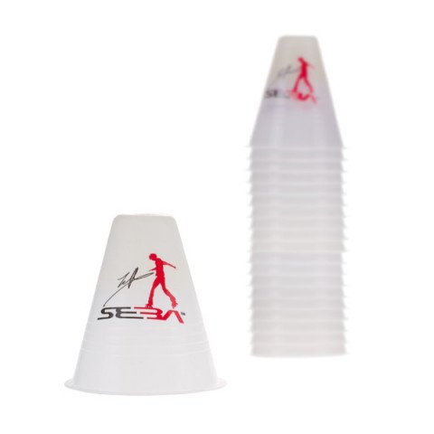 Kubeczki do Slalomu - Seba Slalom Cones Dual Density - Białe (20 szt.) - Zdjęcie 1