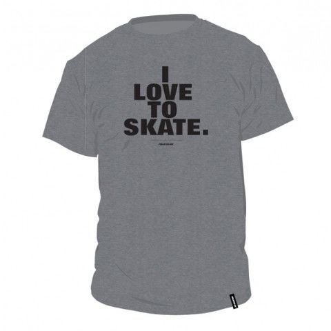 Koszulki - Koszulka Powerslide I Love To Skate T-shirt - Szary - Zdjęcie 1