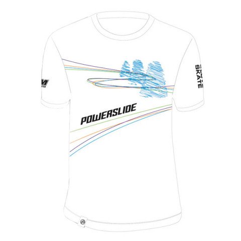 Koszulki - Koszulka Powerslide FSK Cones T-shirt - Biały - Zdjęcie 1