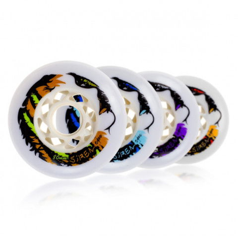 Promocje - Kółka do Rolek Gyro Siren 80mm/84a (4 szt.,) - Białe - Setup - Zdjęcie 1