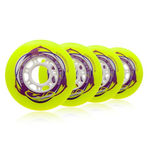 Promocje - Kółka do Rolek Gyro GFR Slalom 80mm/83a (4 szt.) - Żółte - Setup - Zdjęcie 1