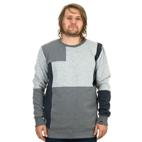 Bluzy - Bluza The Hive Patchwork Crewneck - Szary - Zdjęcie 1