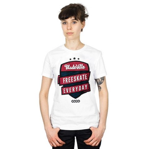 Koszulki - Koszulka Bladeville Freeskate Everyday Woman T-shirt - Biały Setup - Zdjęcie 1
