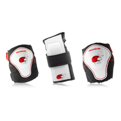 Ochraniacze - Ochraniacze Powerslide Kids Ladybug Tri-Pack - Czarno Biały - Zdjęcie 1