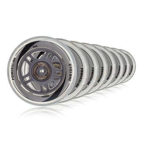 Kółka - Kółka do Rolek Powerslide F1 Wheels Set (8x80mm, Abec 5, 8mm Spacer) - Zdjęcie 1