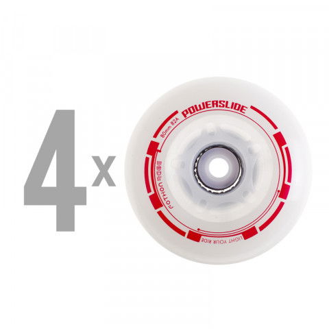 Promocje - Kółka do Rolek Powerslide Fothon Rage 80mm/82a (4 szt.) - Red - Zdjęcie 1
