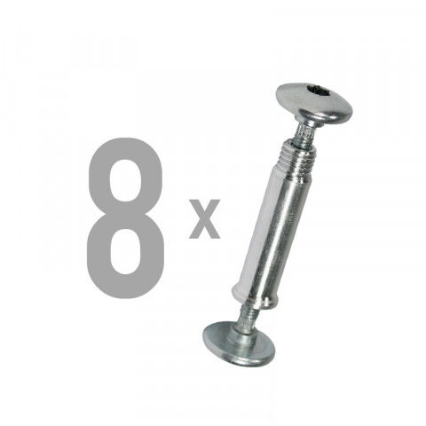Śruby / Tulejki - Powerslide Vi Pro Axle Set M7 (8 szt.) - Zdjęcie 1