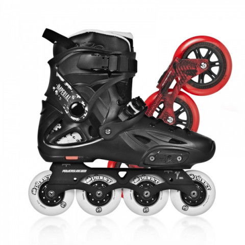 Rolki - Rolki Powerslide Imperial One Megacruiser - Czarno/Czerwone - Setup - Zdjęcie 1