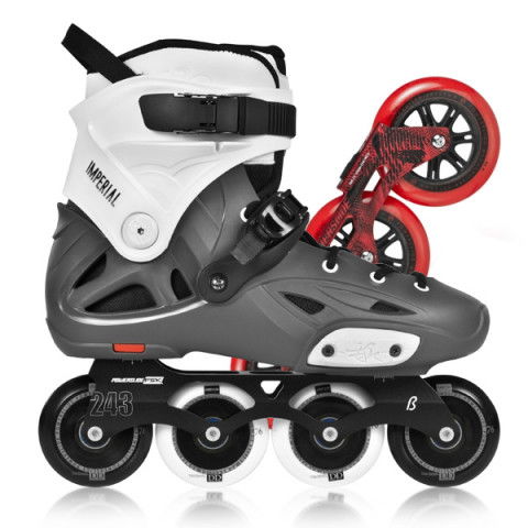 Rolki - Rolki Powerslide Imperial EVO Megacruiser - Czerwone - Setup - Zdjęcie 1