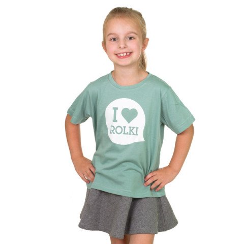Koszulki - Koszulka Bladeville I Love Rolki Kids T-shirt - Zgniły Zielony - Zdjęcie 1