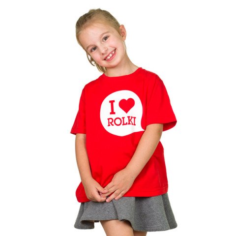 Koszulki - Koszulka Bladeville I Love Rolki Kids T-shirt - Czerwony - Zdjęcie 1