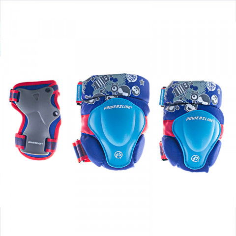 Ochraniacze - Ochraniacze Powerslide Kids Standard Tri-Pack - Niebiesko/Czerwone - Zdjęcie 1