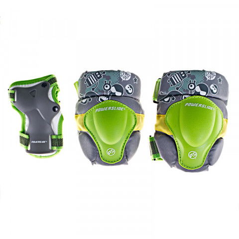 Ochraniacze - Ochraniacze Powerslide Kids Standard Tri-Pack - Szaro/Zielone - Zdjęcie 1