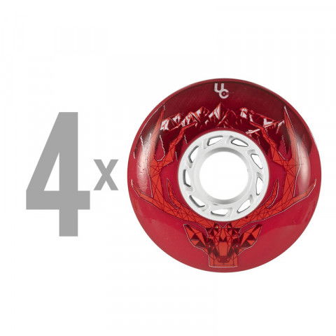 Kółka - Kółka do Rolek Undercover Deer 76mm/86a Bullet Radius - Czerwone - Zdjęcie 1
