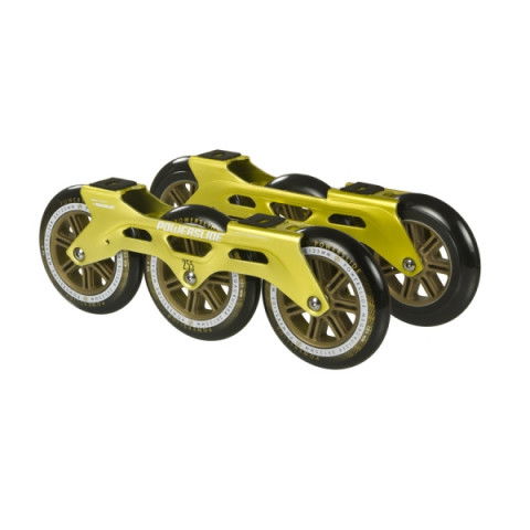 Promocje - Szyny do rolek Powerslide Megacruiser Frame Set 3x125mm - Gold - Powystawowe - Zdjęcie 1