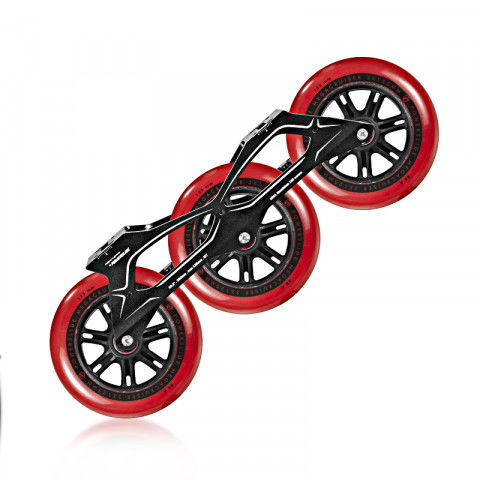 Promocje - Szyny do rolek Powerslide Megacruiser Pro 3x125 - Czerwone Ready To Roll - Zdjęcie 1