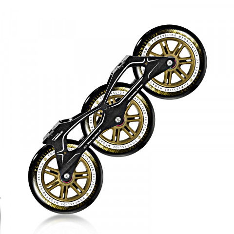 Promocje - Szyny do rolek Powerslide Megacruiser Pro 3x125 - Złote Ready To Roll - Zdjęcie 1