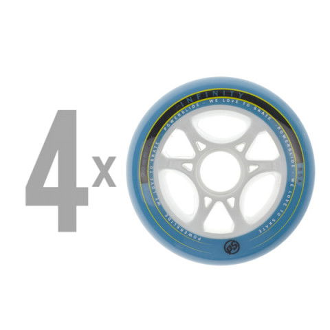 Kółka - Kółka do Rolek Powerslide Infinity II 90mm/85a (4 szt.) - Niebieskie - Zdjęcie 1