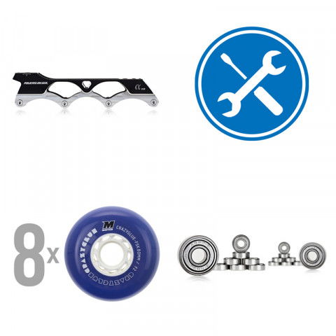 Promocje - Szyny do rolek Powerslide Alpha Alu 243mm - Ready To Roll - Zdjęcie 1