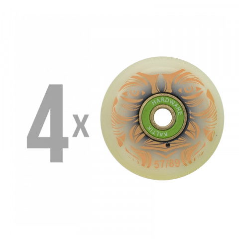 Kółka - Kółka do Rolek Kaltik 57mm/89a Green Titaniums Combo#1 - Zdjęcie 1