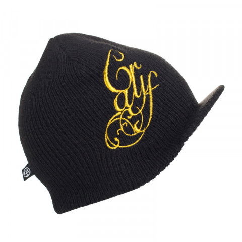 Czapki Zimowe - Czapka Crayf Visor Beanie - Czarno Złota - Zdjęcie 1