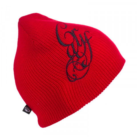 Czapki Zimowe - Czapka Crayf Beanie - Czerwono Czarna - Zdjęcie 1