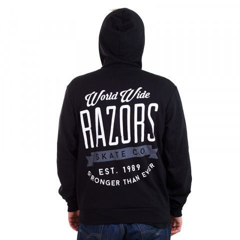 Bluzy - Bluza Razors Worldwide Zip Hoodie - Black - Zdjęcie 1