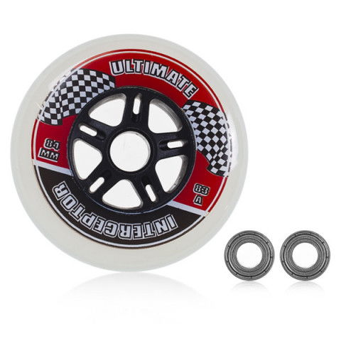Promocje - Kółka do Rolek Powerslide Ultimate Interceptor 84mm/83a - Smoke + łożyska (1 szt.) - Zdjęcie 1