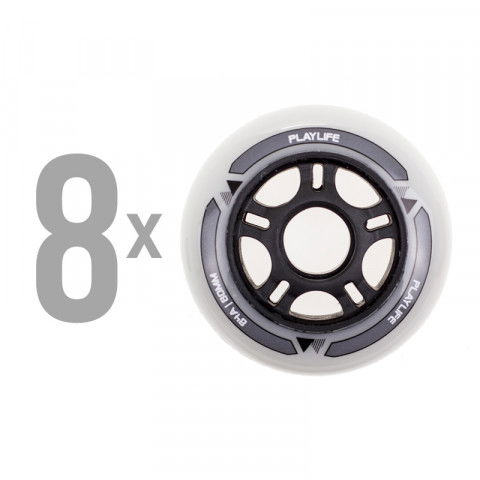 Promocje - Kółka do Rolek Playlife PU Casted 80mm/85A (8szt.) - Zdjęcie 1