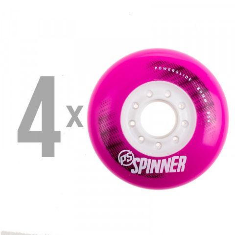 Kółka - Kółka do Rolek Powerslide Spinner Wheels 80mm/85A (4 szt.) - Różowe - Zdjęcie 1
