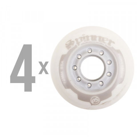 Promocje - Kółka do Rolek Powerslide Spinner Wheels 72mm/85A (4 szt.) - Biało/Szare - Zdjęcie 1