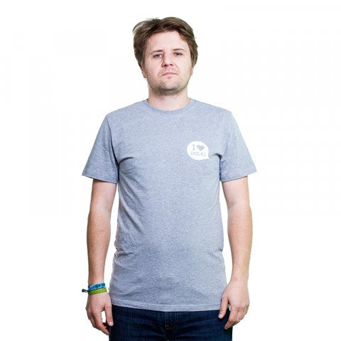 Koszulki - Koszulka I Love Rolki Logo T-shirt - Melanż - Zdjęcie 1